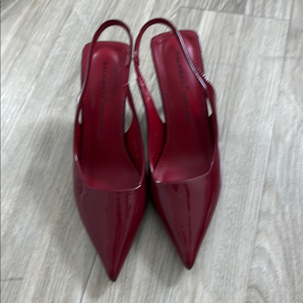 Elegant Red Slingback Heels